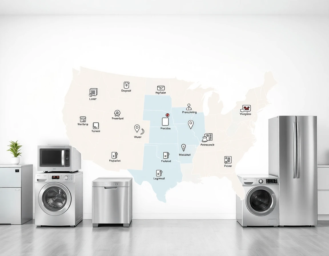 Appliance Service Areas Map